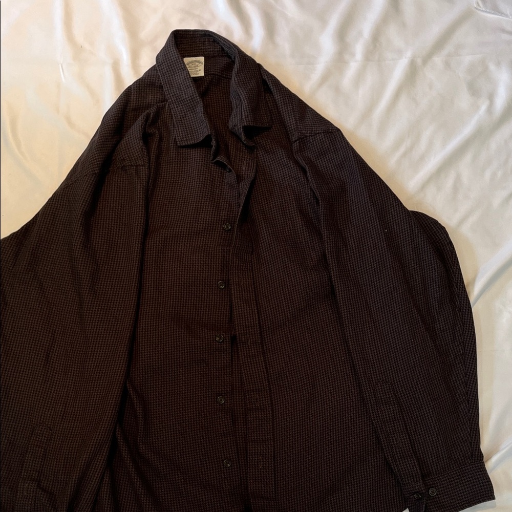 Brooks Brothers Brown Houndstooth Shirt